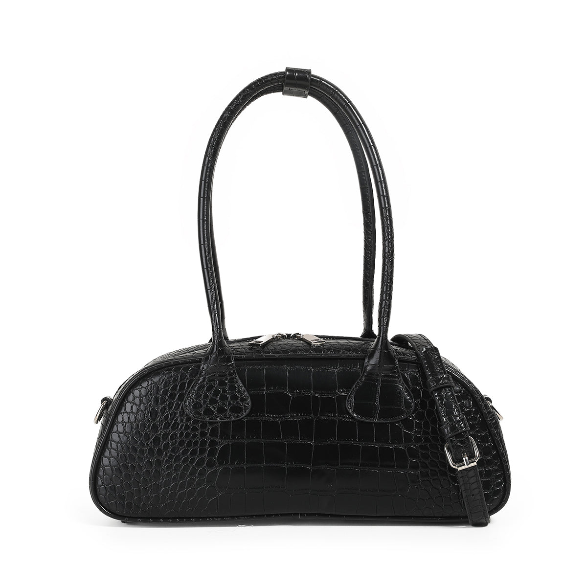 873001 Vesker, INEA lav croco clutch - svart