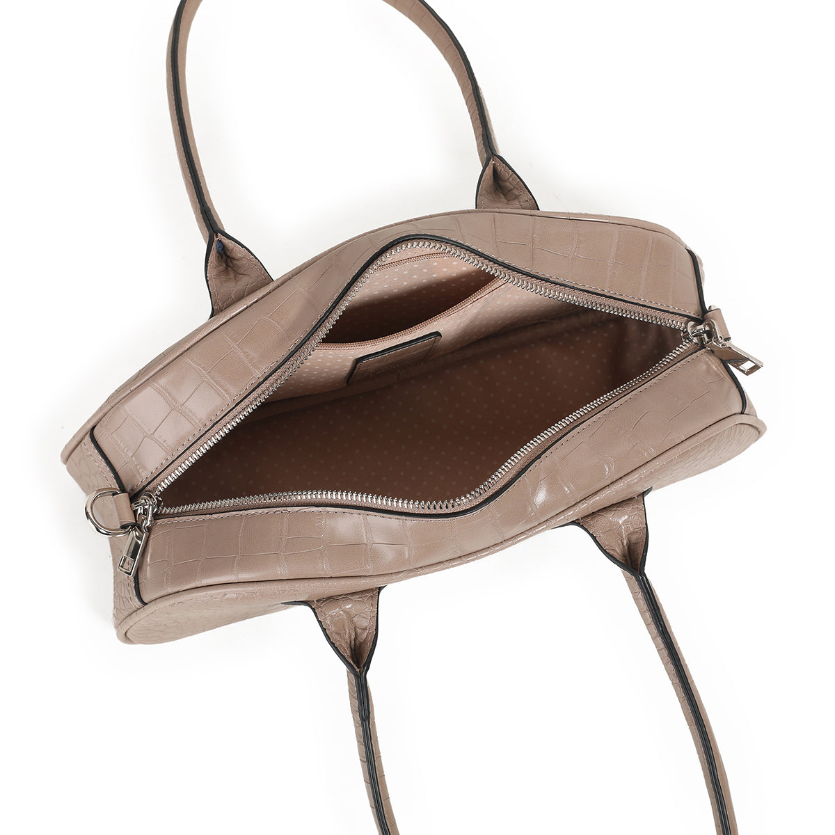 873005 Vesker, INEA lav croco clutch - beige