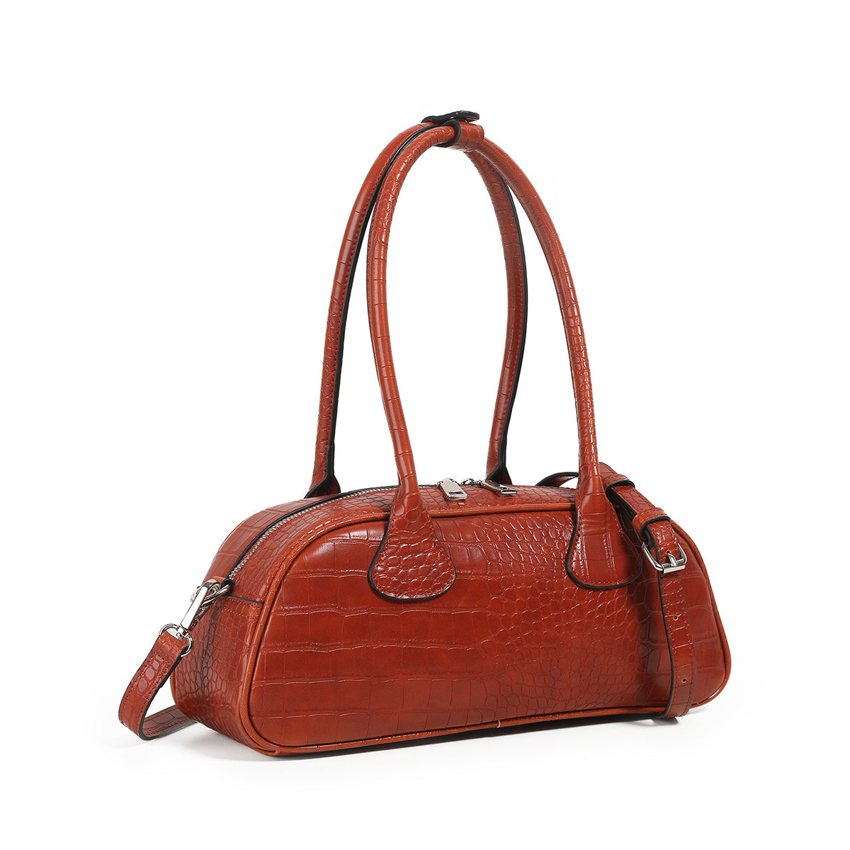 873015 Vesker, INEA lav croco clutch - cognac