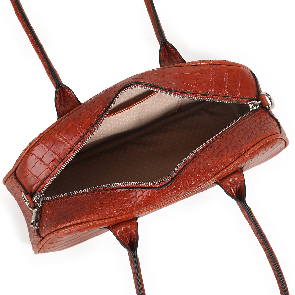 873015 Vesker, INEA lav croco clutch - cognac