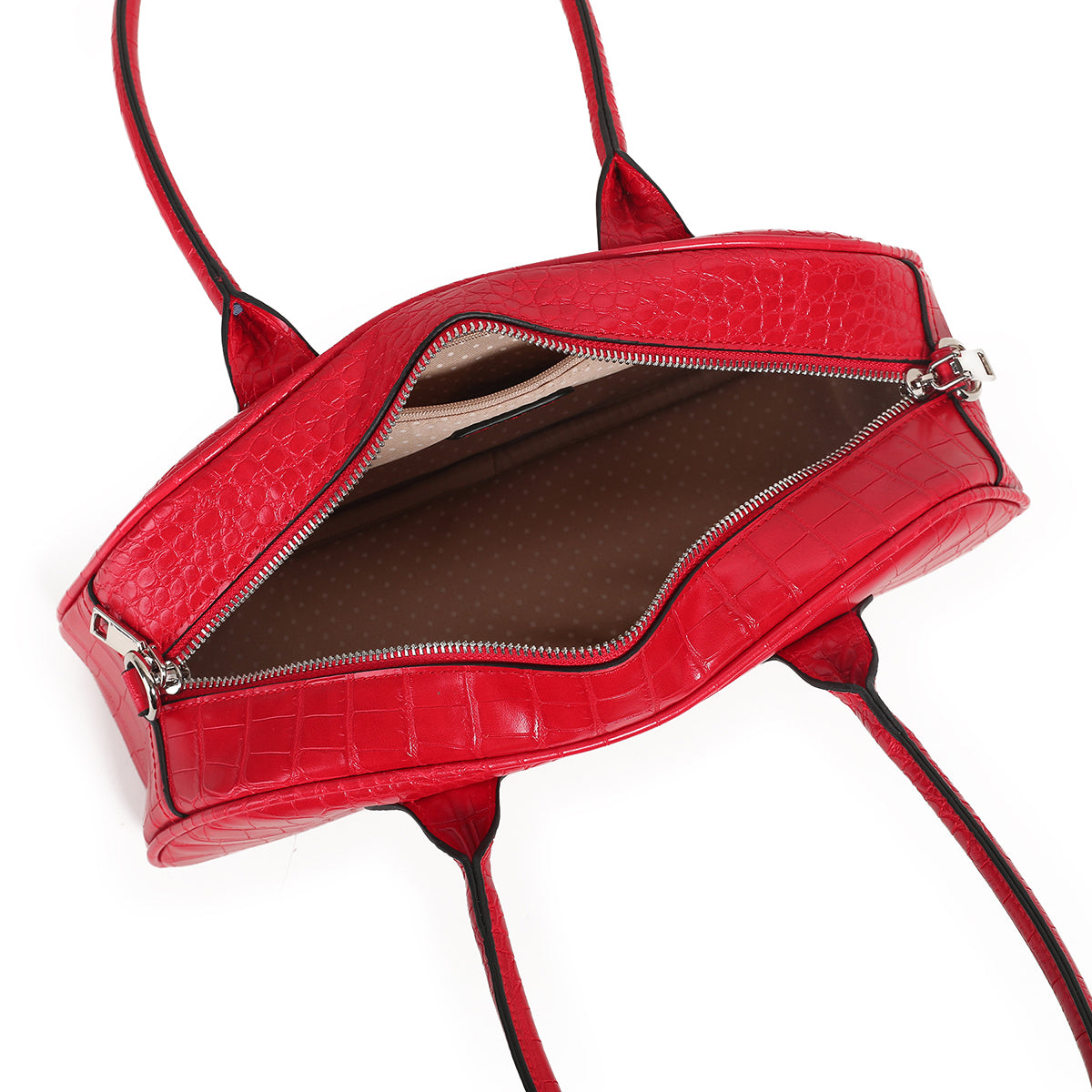 873023 Vesker, INEA lav croco clutch - rød