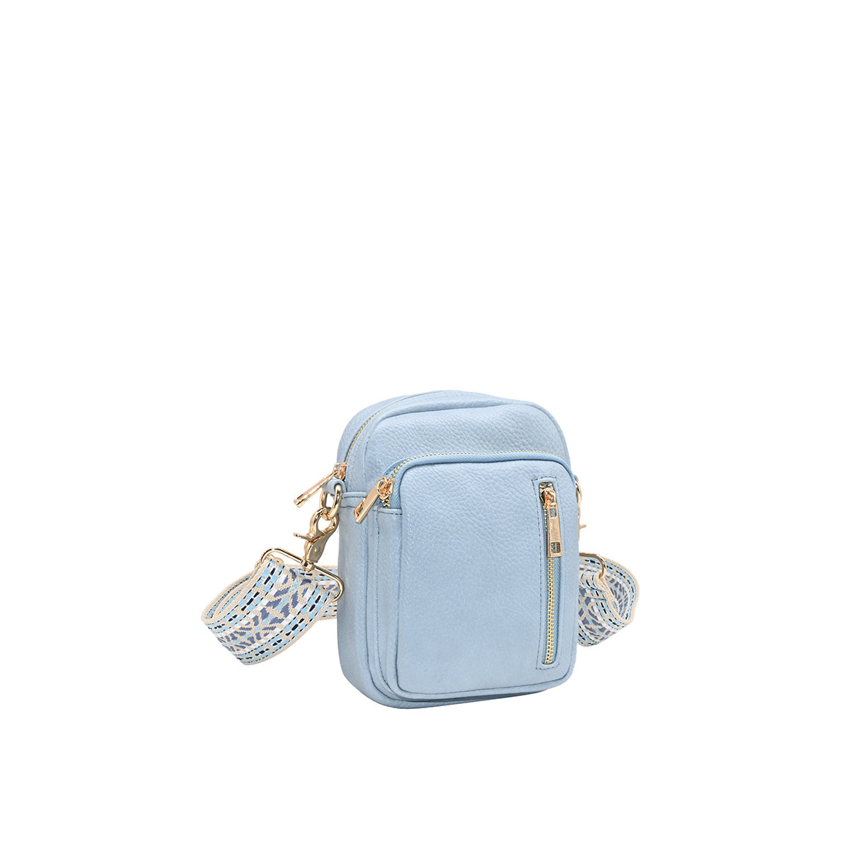 873146 Vesker, LEVI CityBag med mønstret rem -lys blå