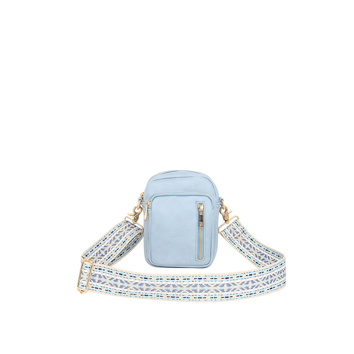 873146 Vesker, LEVI CityBag med mønstret rem -lys blå