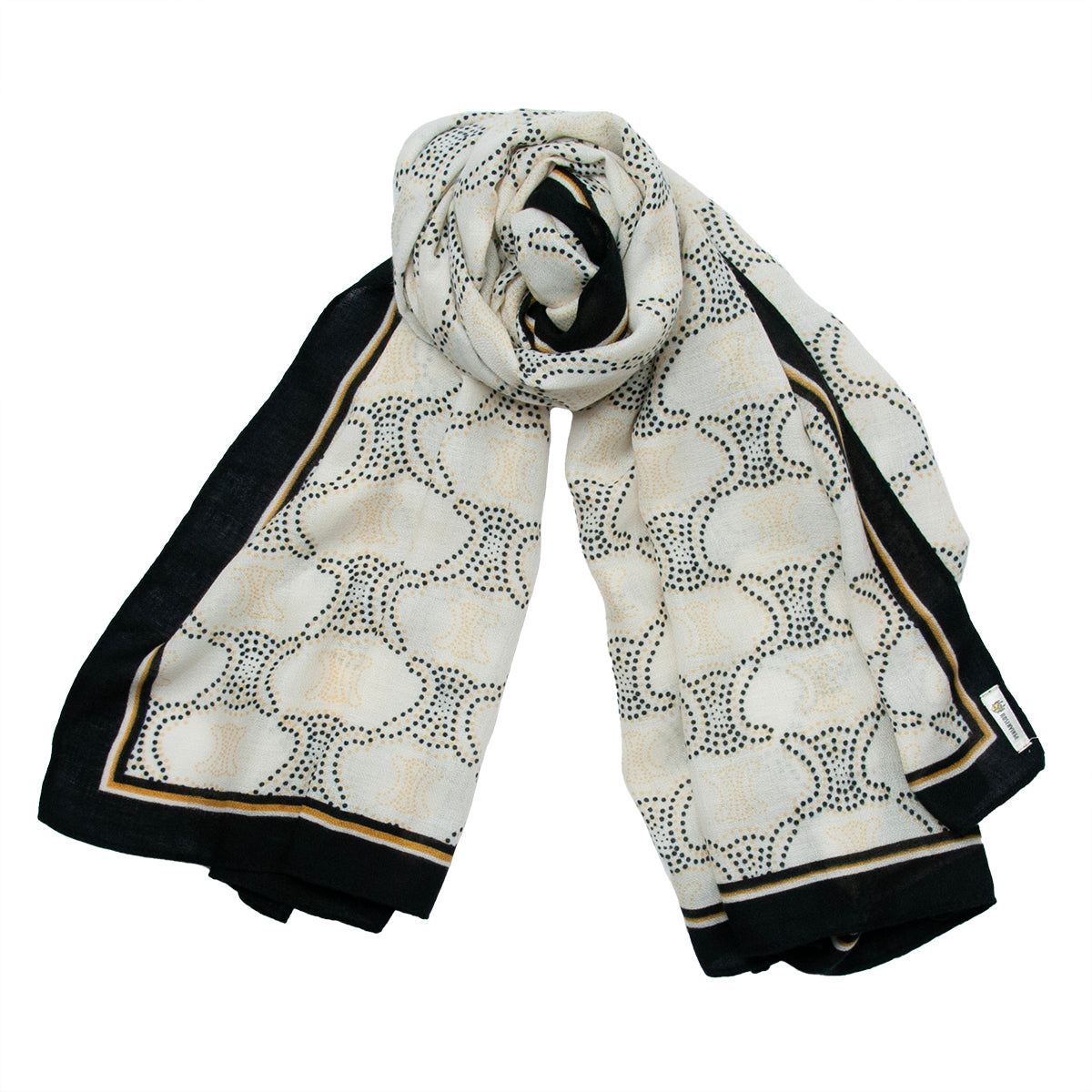 875301  Skjerf, Mykt skjerf stort CC print - svart