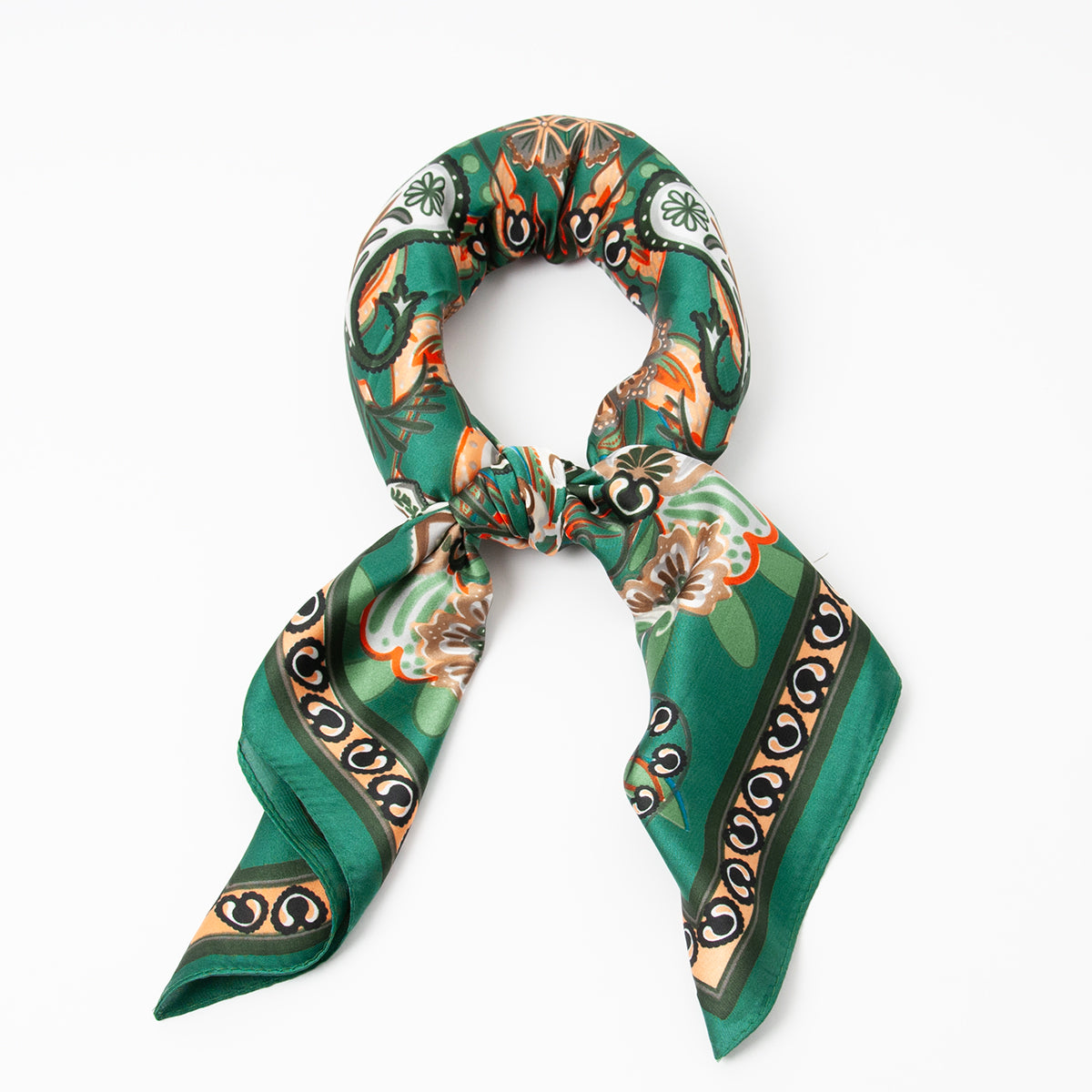 875752  Skjerf, Lite skjerf folklore mønster - grønn