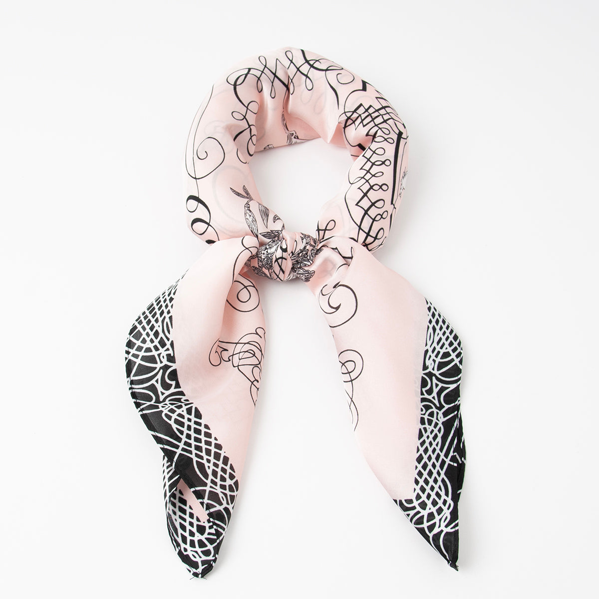 876236  Skjerf, Lite skjerf skrift mønster - rosa