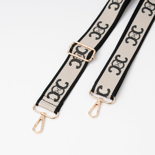 877601 Vesker, Skulderrem CC print 3,8 cm - svart