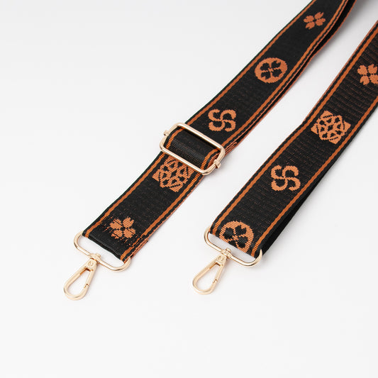 877701 Vesker, Skulderrem LV print 3,8 cm - svart