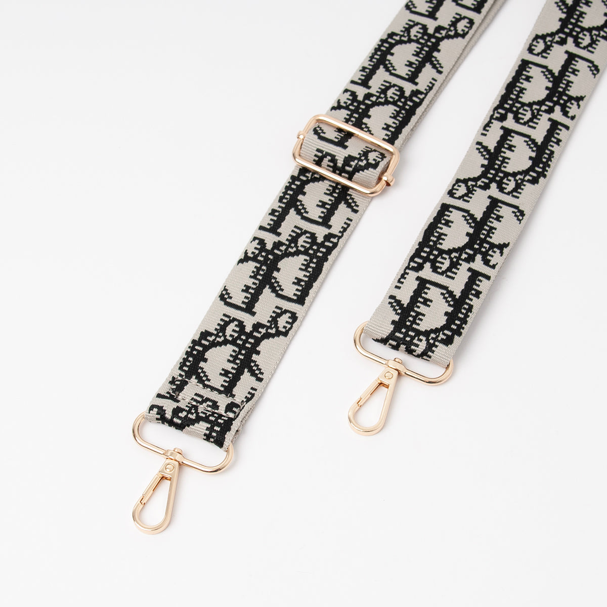 877702 Vesker, Skulderrem DI print 3,8 cm - hvit