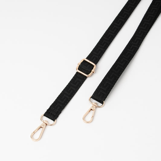 878201 Vesker, Smal skulderrem ensfarget 2 cm - svart