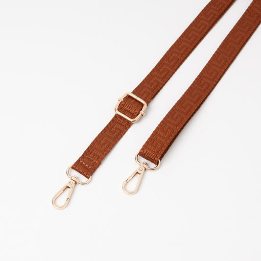 878215 Vesker, Smal skulderrem ensfarget 2 cm - cognac