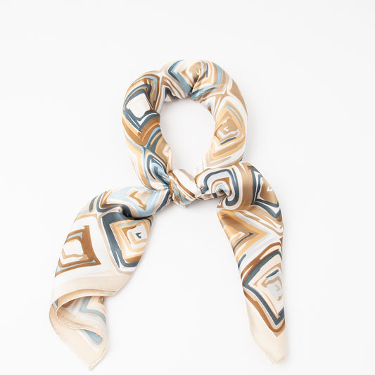 878605  Skjerf, Lite skjerf mønstermix - beige