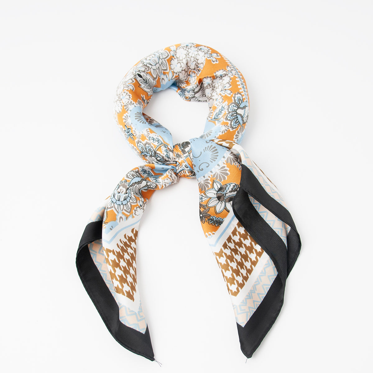 878741  Skjerf, Lite skjerf paisley/ruter - burgunder