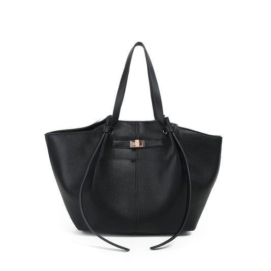 882401 Vesker, STOR JOSEFINE shopper med frontspenne - svart