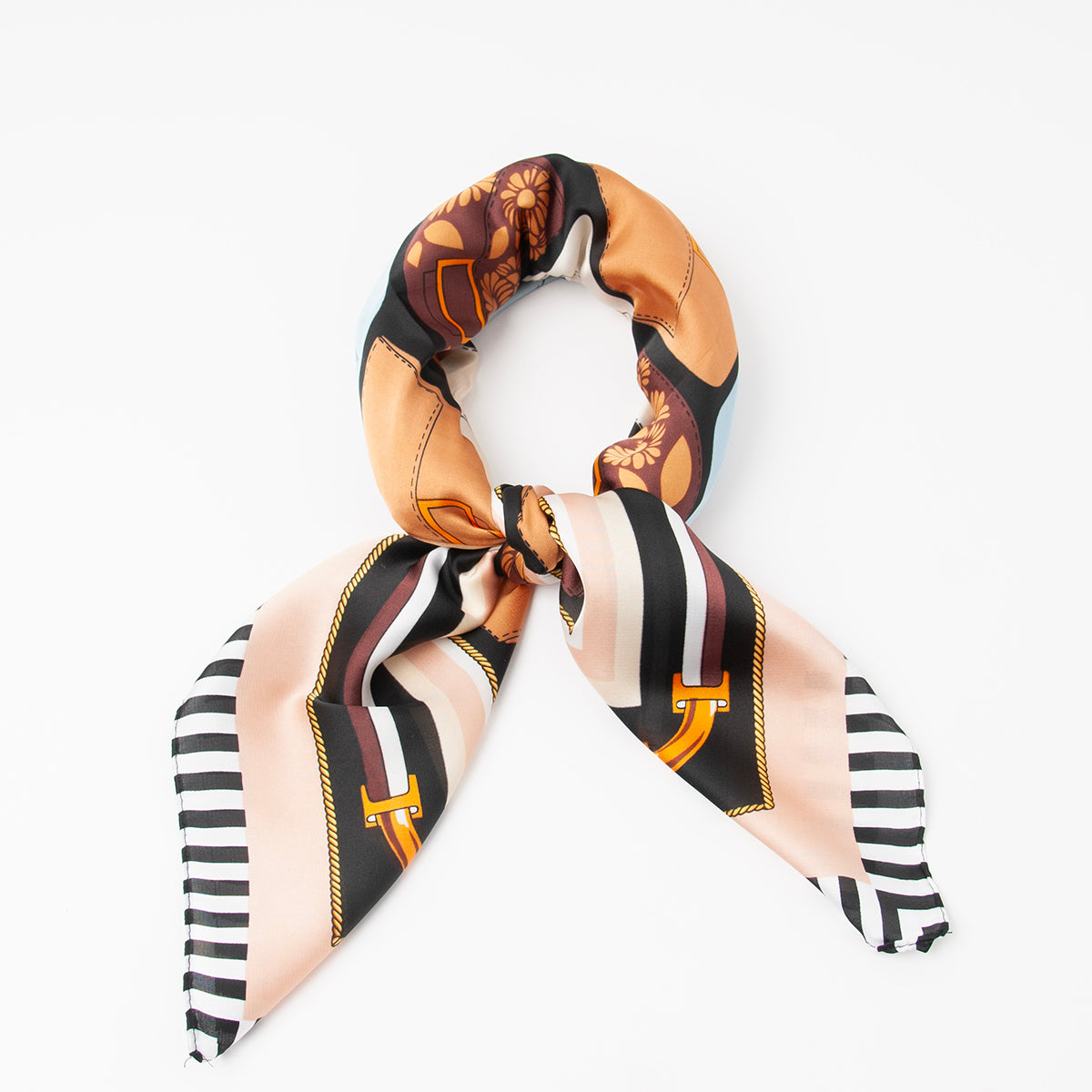 880405  Skjerf, Lite skjerf veskeprint - beige