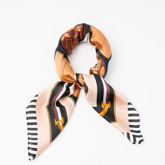 880405  Skjerf, Lite skjerf veskeprint - beige