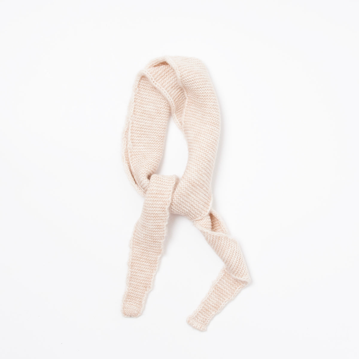 882105 Skjerf, Strikket lite SOFIE skjerf. 107 x 13 cm - lys beige