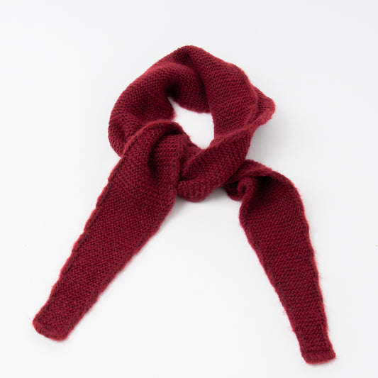 882121 Skjerf, Strikket lite SOFIE skjerf. 107 x 13 cm - burgunder