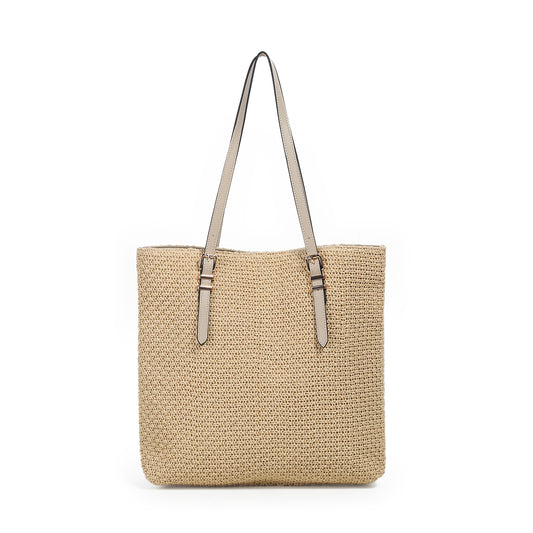 882705 Vesker, JOANNA shopper i strå- beige