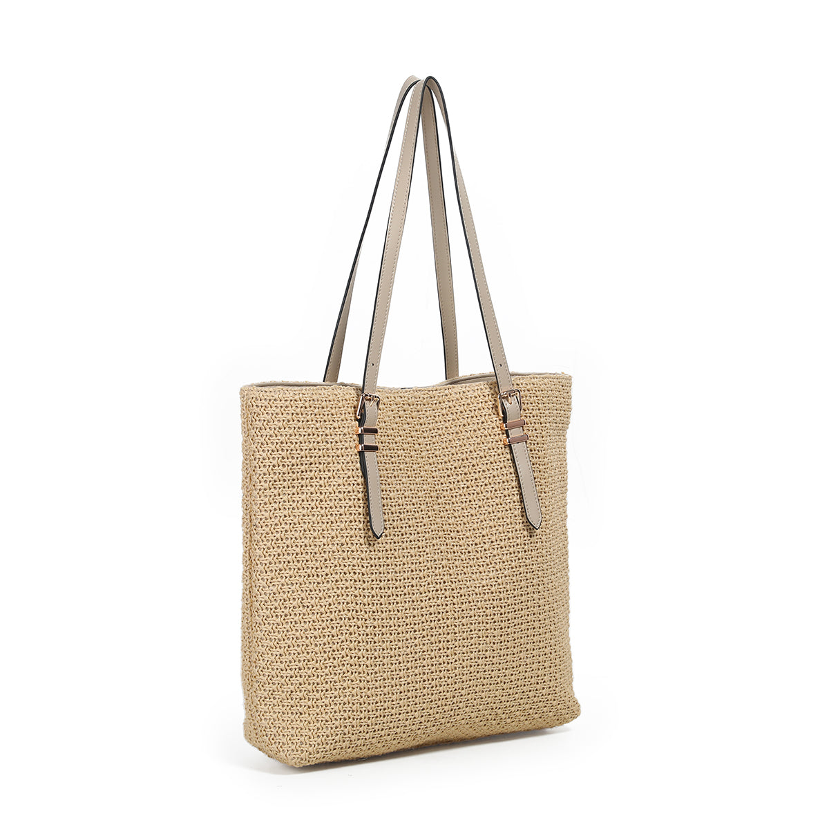 882705 Vesker, JOANNA shopper i strå- beige