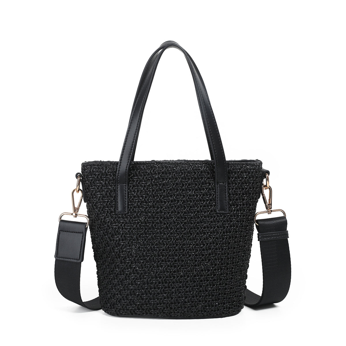 882801 Vesker, JOJO mini shopper i strå- svart