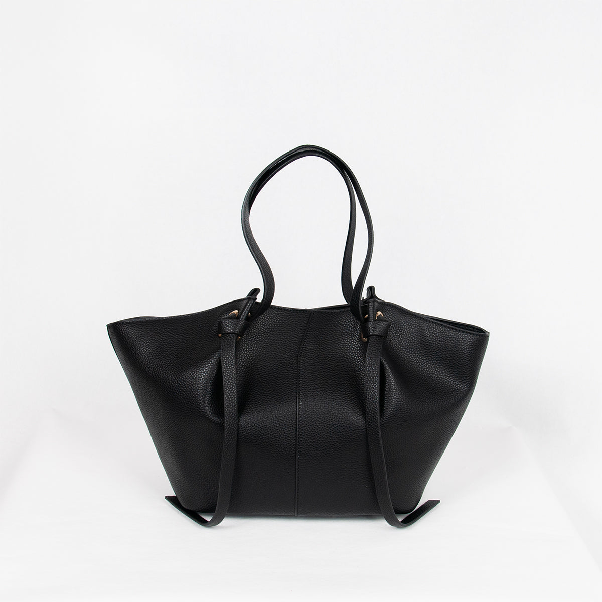 883101 Vesker, JOSEFINE shopper med frontspenne - svart