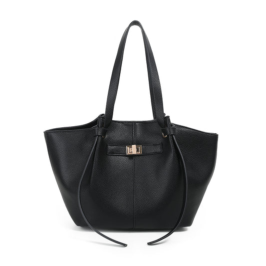 883101 Vesker, JOSEFINE shopper med frontspenne - svart