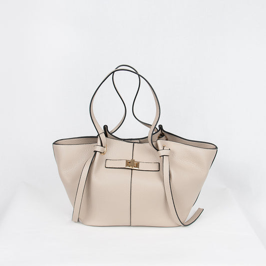 883105 Vesker, JOSEFINE shopper med frontspenne - beige