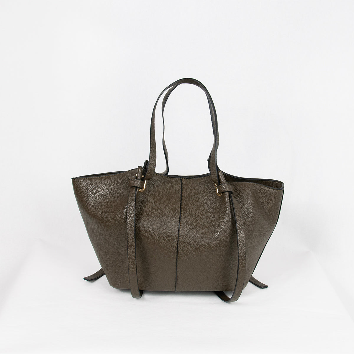 883111 Vesker, JOSEFINE shopper med frontspenne - brun