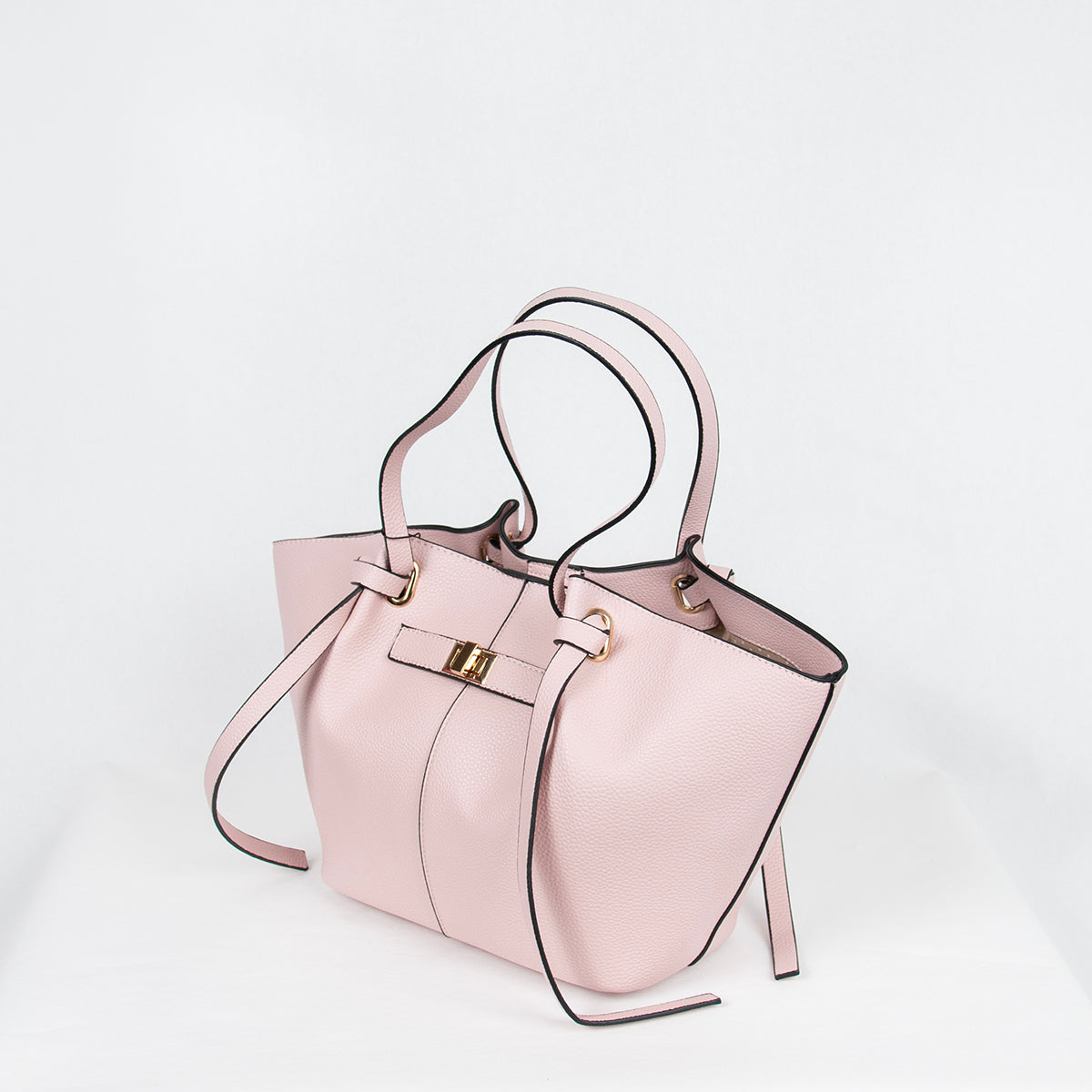 883136 Vesker, JOSEFINE shopper med frontspenne - lys rosa