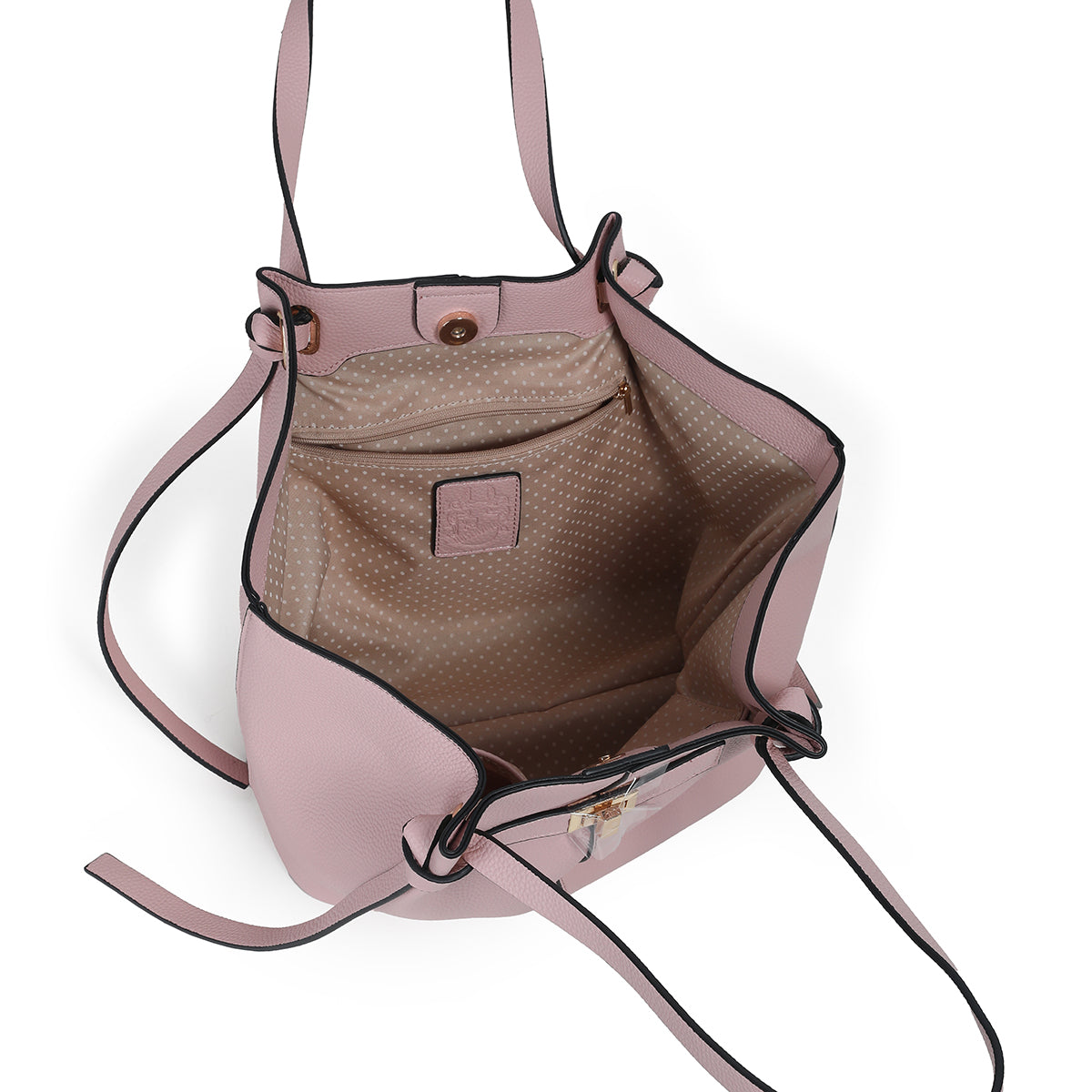 883136 Vesker, JOSEFINE shopper med frontspenne - lys rosa