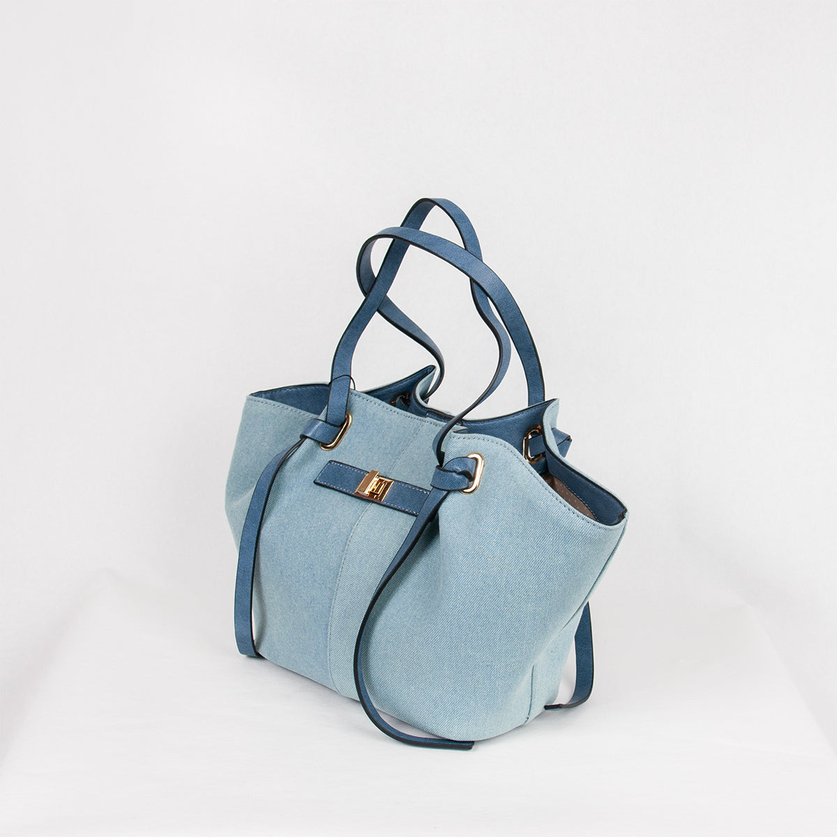 883146 Vesker, JOSEFINE shopper med frontspenne - blå