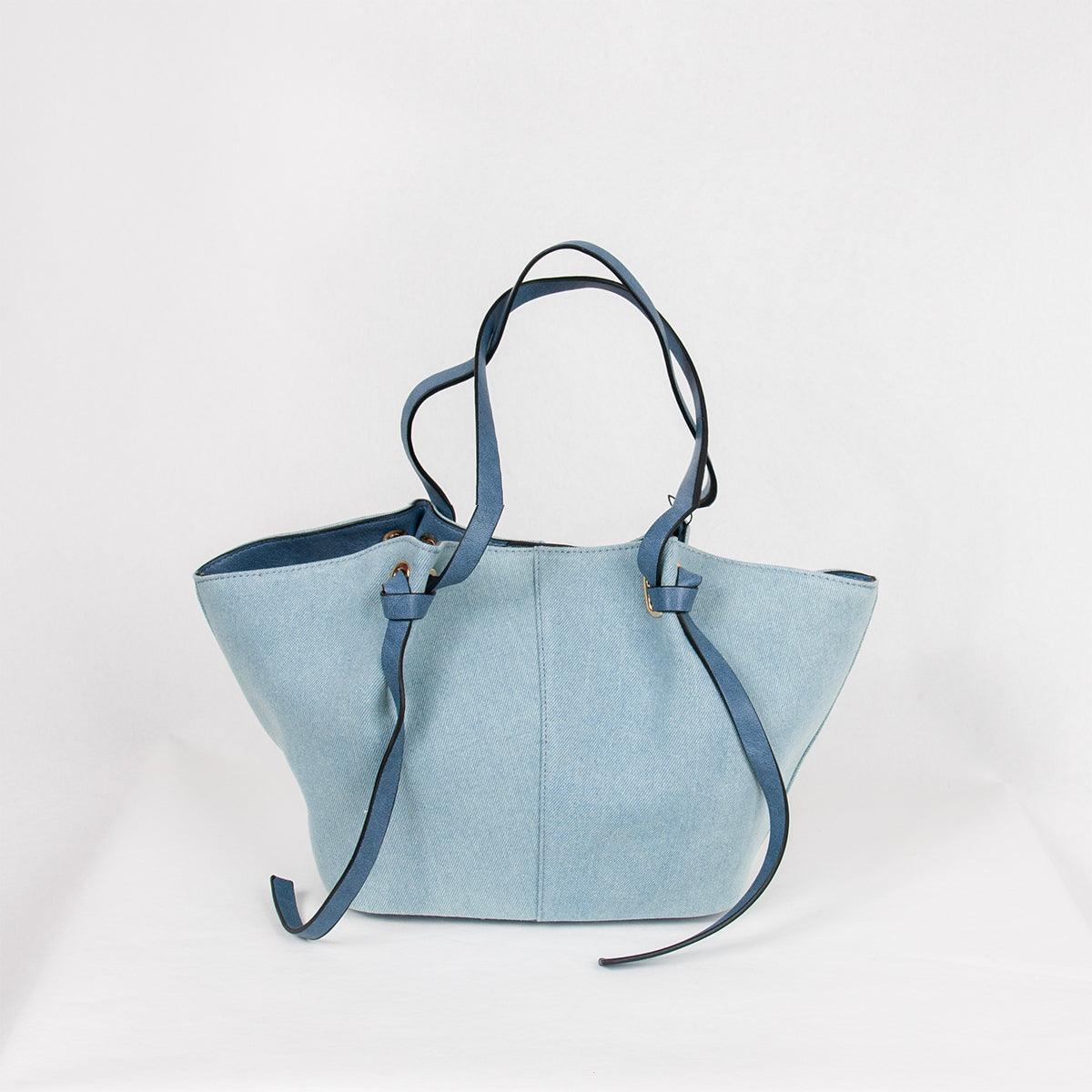 883146 Vesker, JOSEFINE shopper med frontspenne - blå