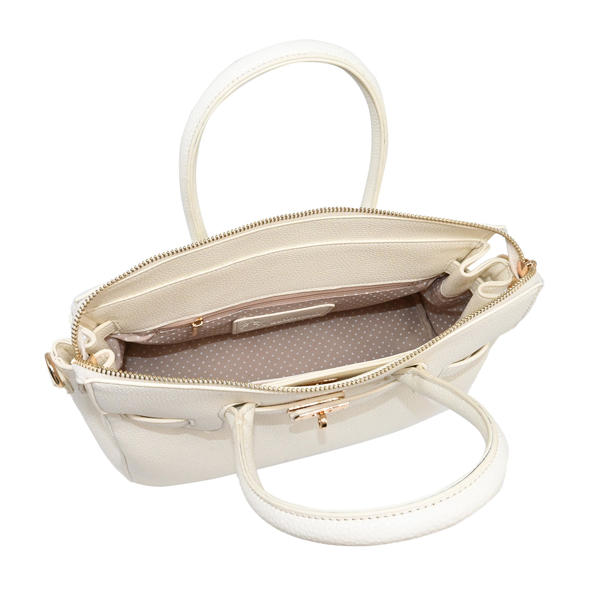 883202 Vesker, HAVANNA liten shopper med frontspenne - hvit