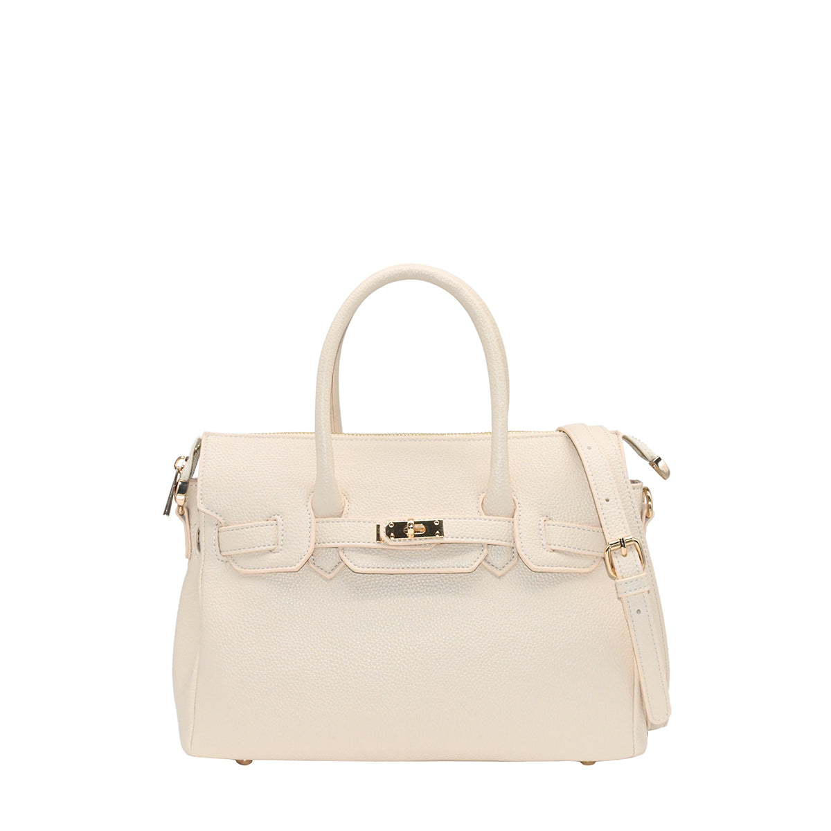 883205 Vesker, HAVANNA liten shopper med frontspenne - beige
