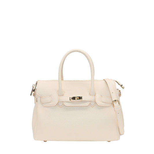 883205 Vesker, HAVANNA liten shopper med frontspenne - beige