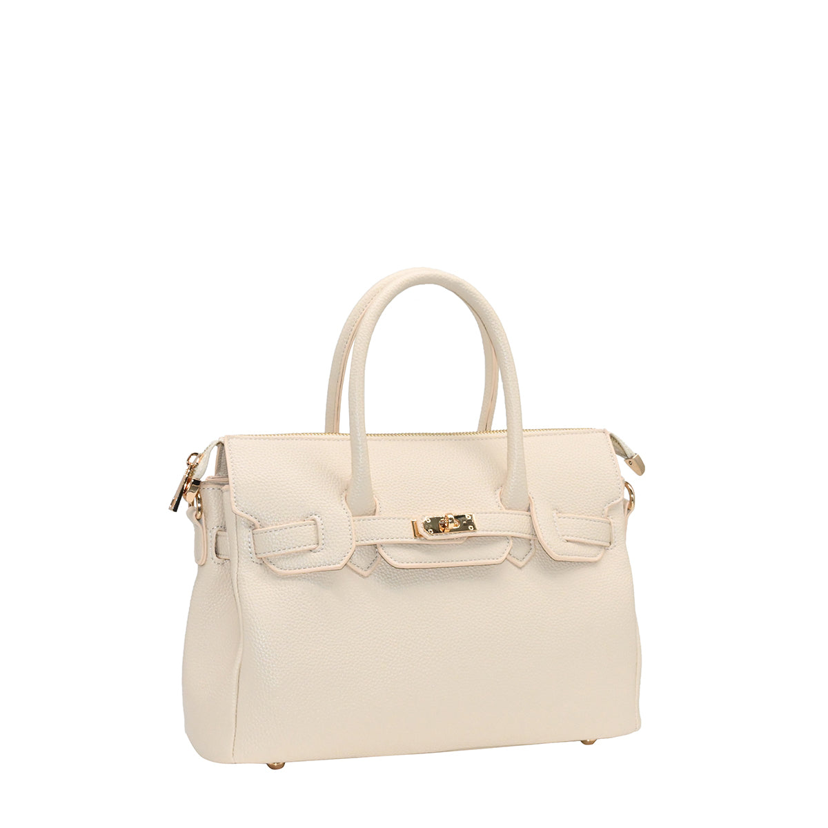 883205 Vesker, HAVANNA liten shopper med frontspenne - beige
