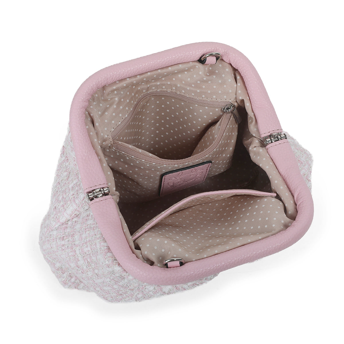 884736 Vesker, JEANETTE Jaquard bag - lys rosa
