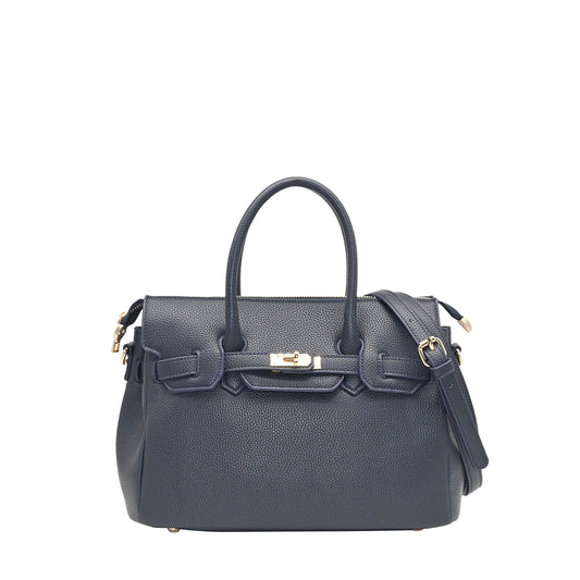 883241 Vesker, HAVANNA liten shopper med frontspenne - marine