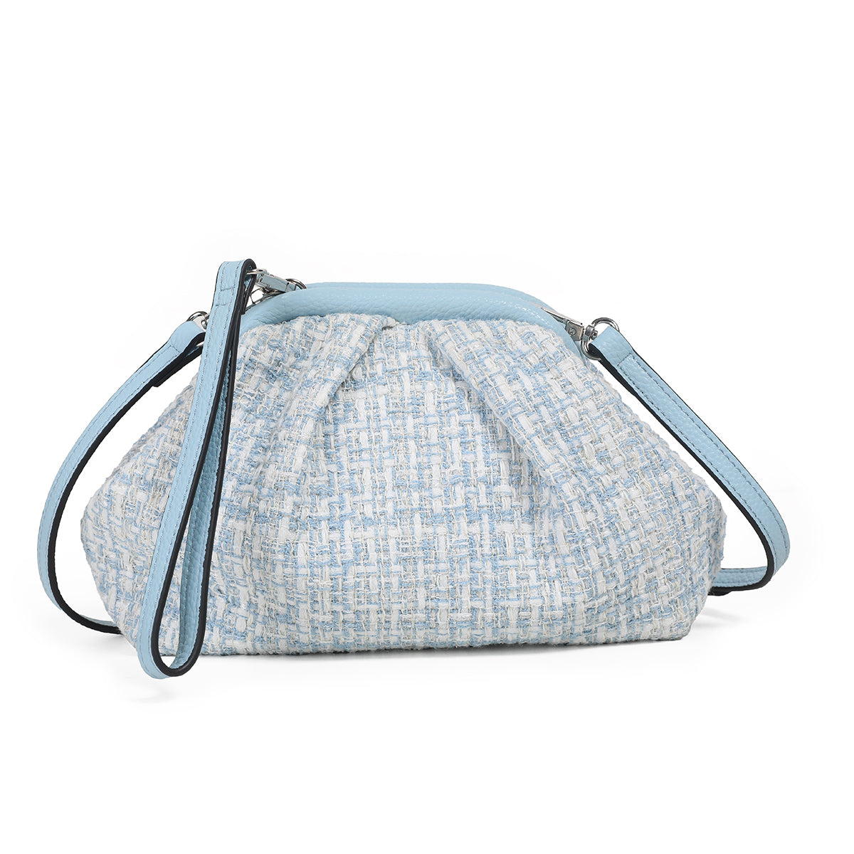 884746 Vesker, JEANETTE Jaquard bag - lys blå