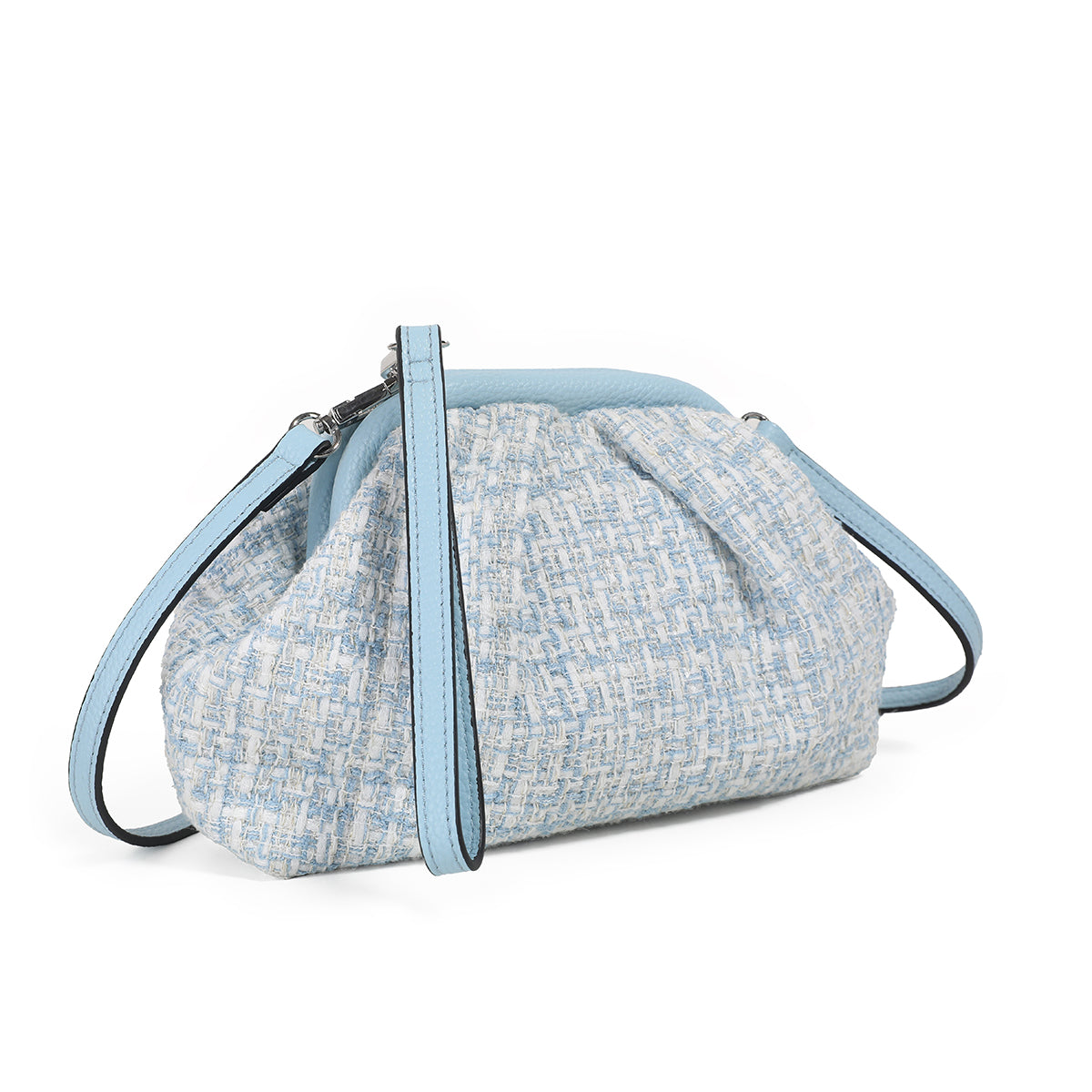 884746 Vesker, JEANETTE Jaquard bag - lys blå