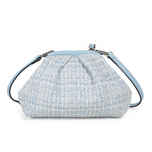 884746 Vesker, JEANETTE Jaquard bag - lys blå