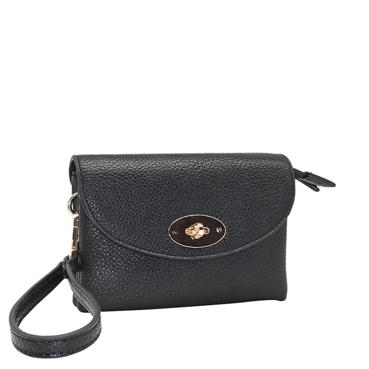 883501 Vesker,DANIELLE clutch med frontspenne - svart