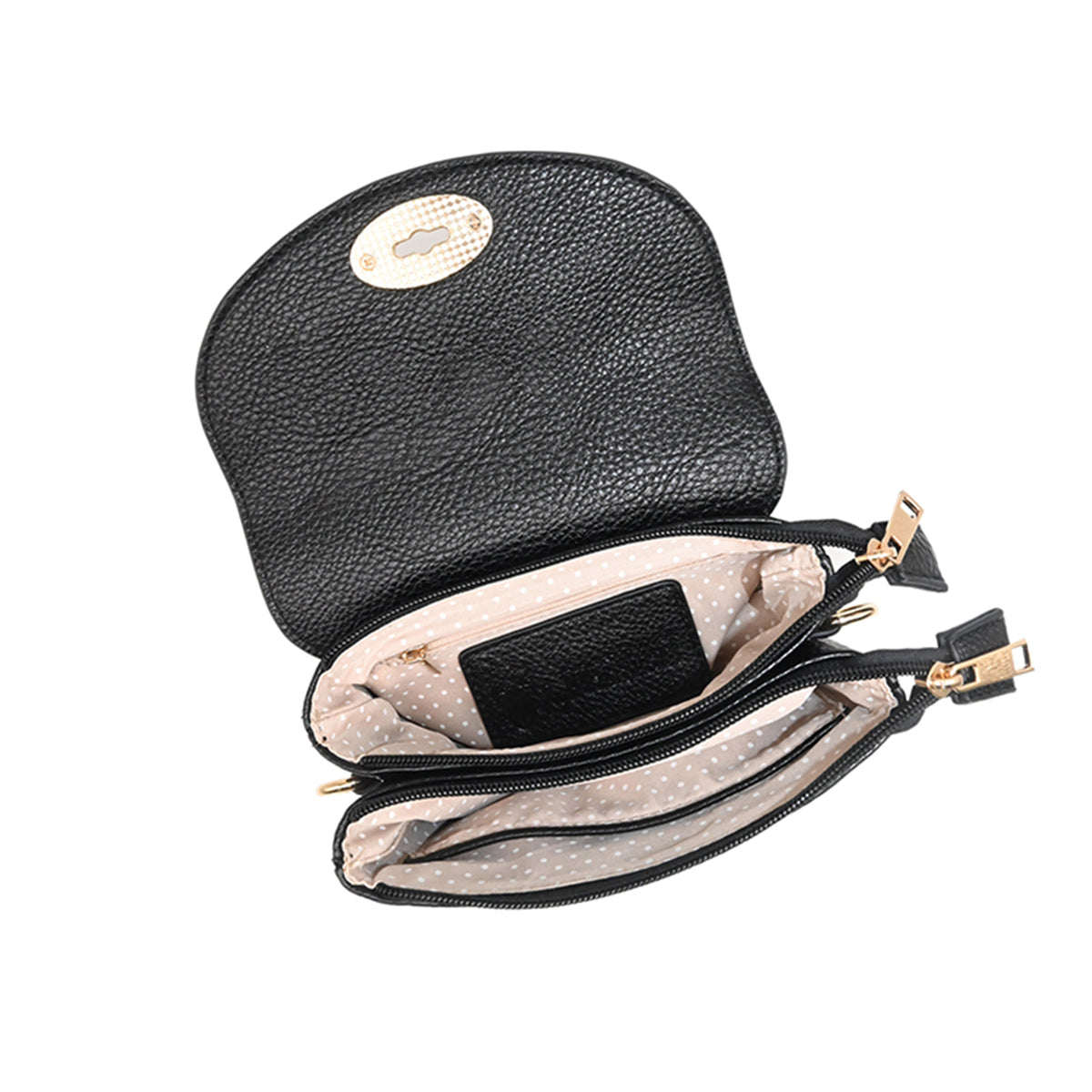 883501 Vesker,DANIELLE clutch med frontspenne - svart