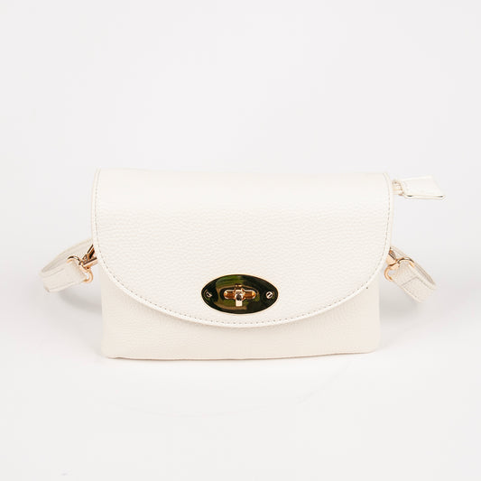 883502 Vesker,DANIELLE clutch med frontspenne - hvit