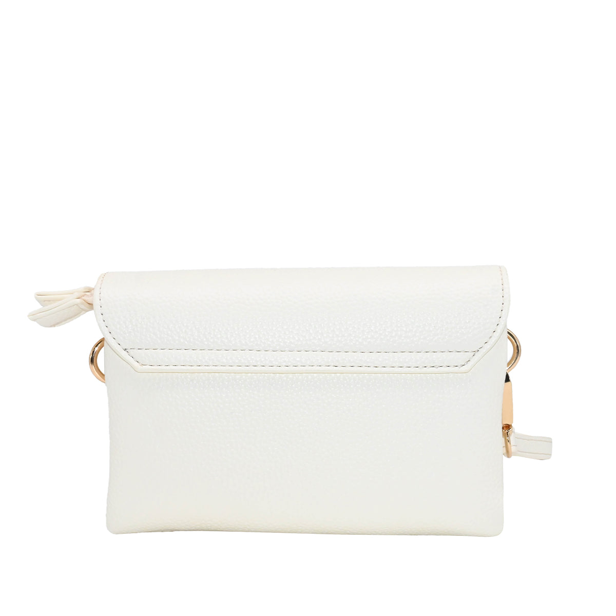 883502 Vesker,DANIELLE clutch med frontspenne - hvit