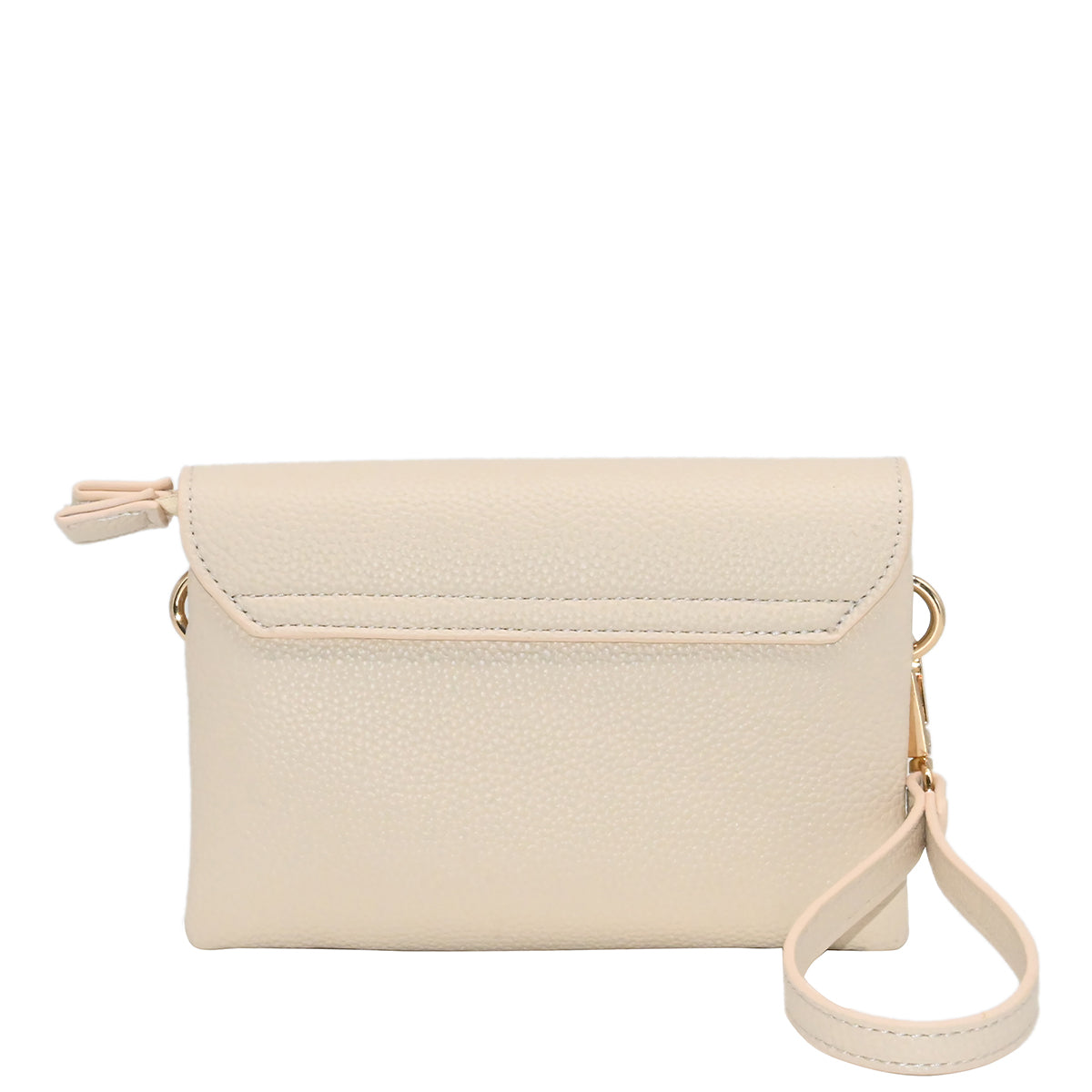 883505 Vesker,DANIELLE clutch med frontspenne - beige