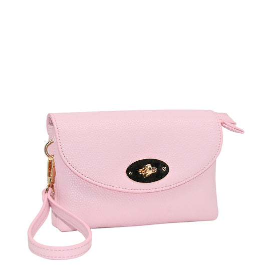 883536 Vesker,DANIELLE clutch med frontspenne - lys rosa