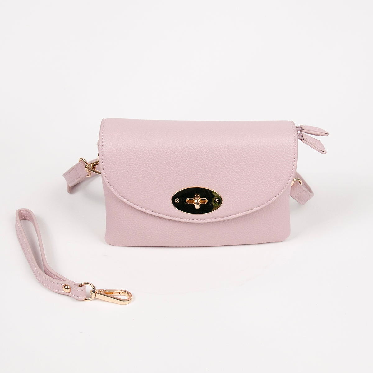 883536 Vesker,DANIELLE clutch med frontspenne - lys rosa