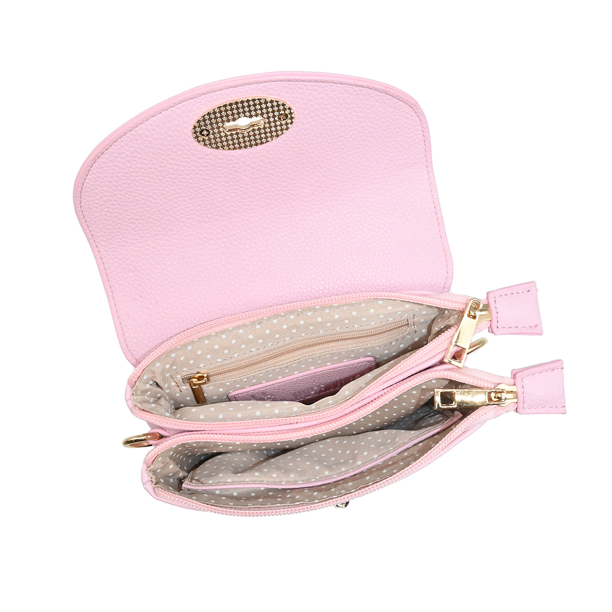 883536 Vesker,DANIELLE clutch med frontspenne - lys rosa
